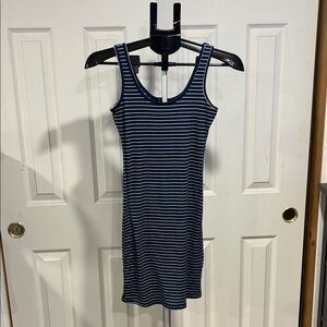 Ambiance Navy and White Striped Mini Dress